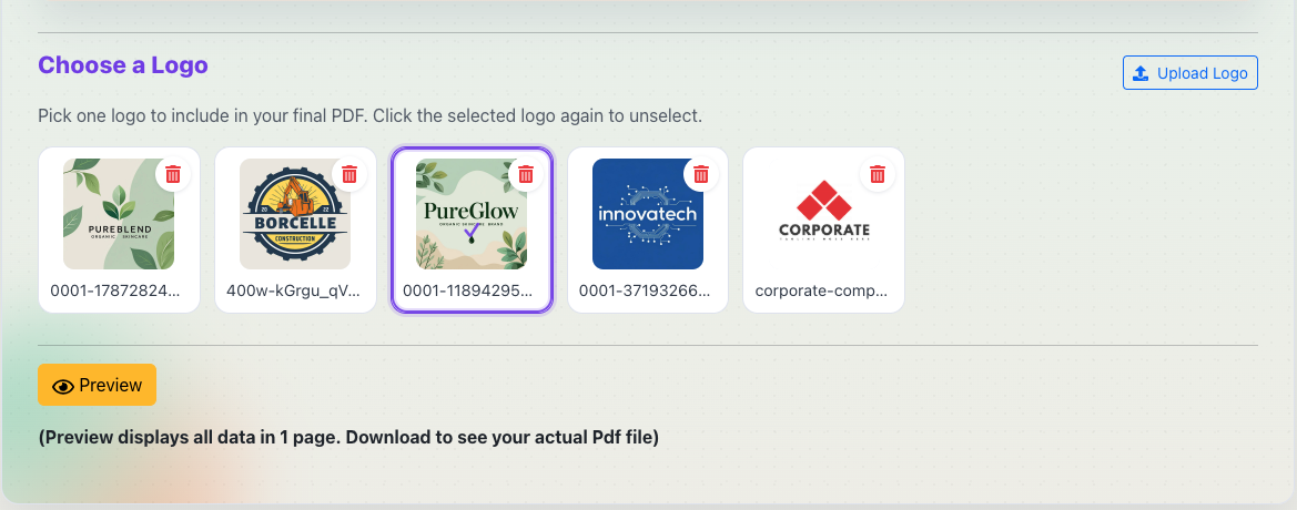 TalliDraft logo selection