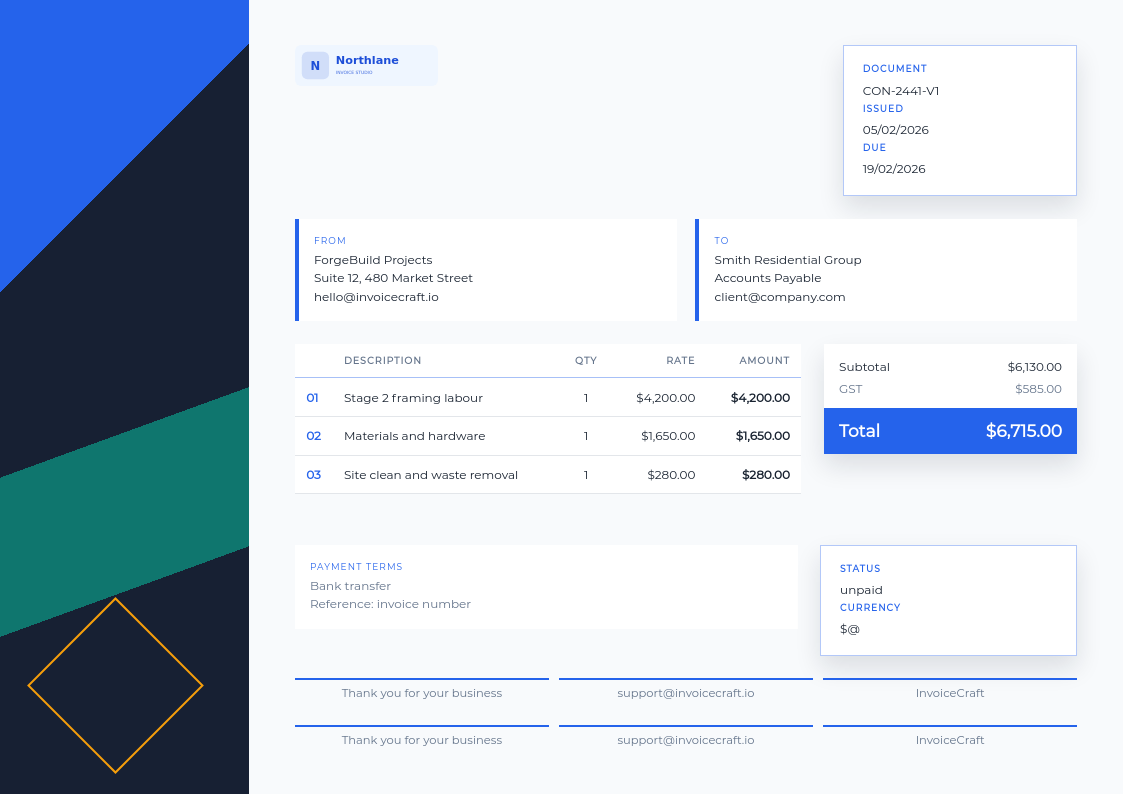 Atlas Fold invoice preview v1