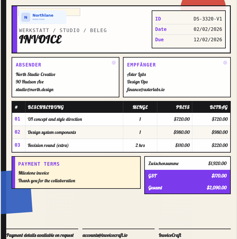 Bauhaus Berlin template preview