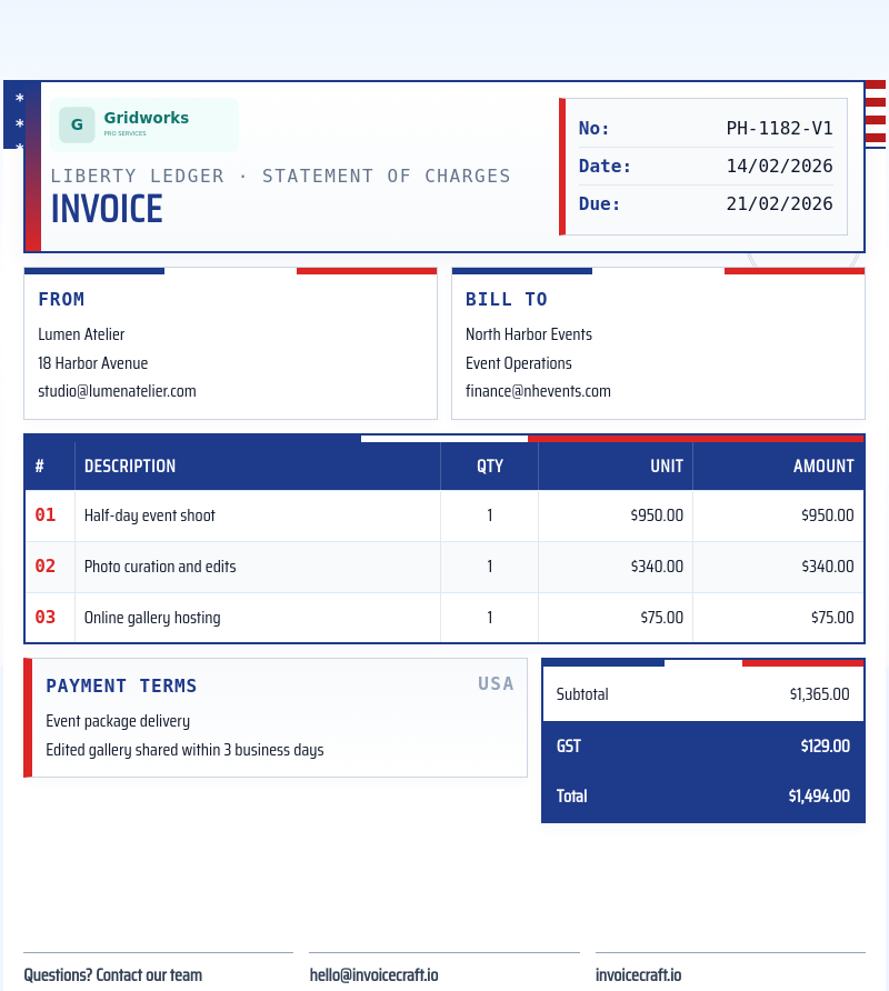 Liberty Ledger template preview