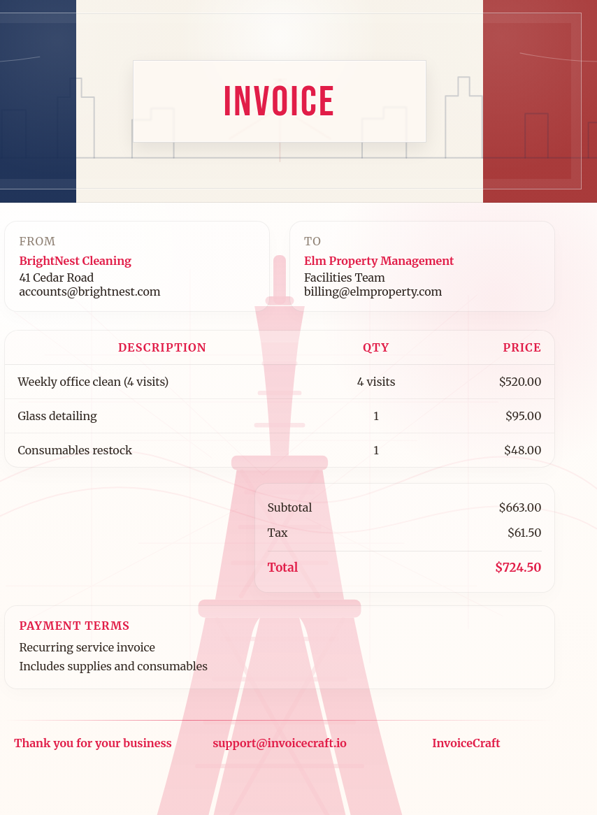 Parisian Chic template preview