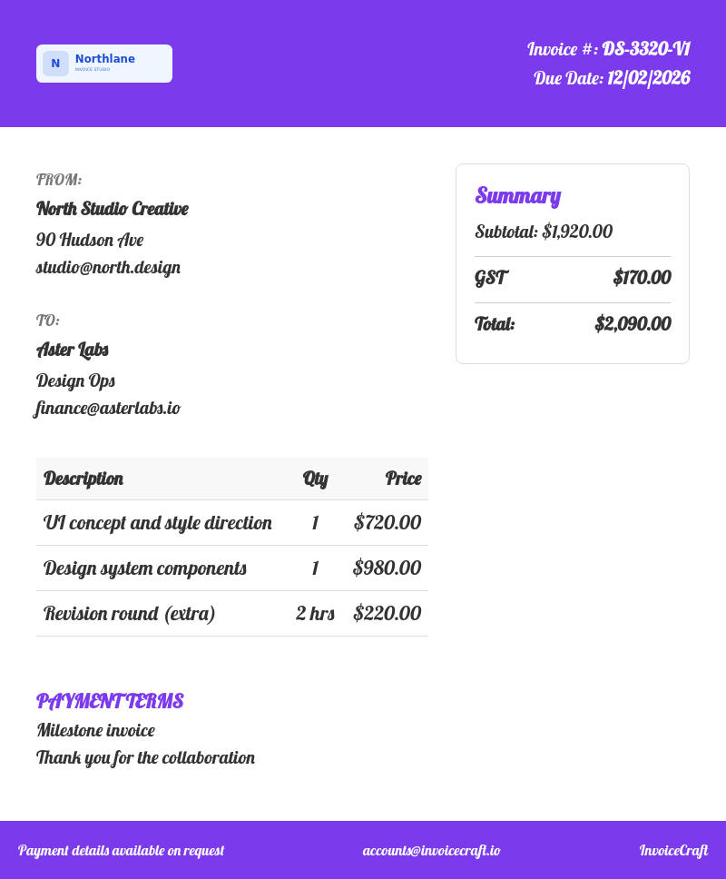 Split Header template preview